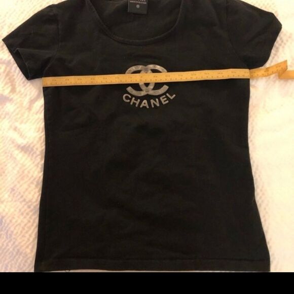 Authentic Chanel Sport Logo Black Short Sleeve Tee Size 38/Fits US SM/MED - Picture 6 of 7